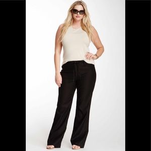 NYDJ black linen pants